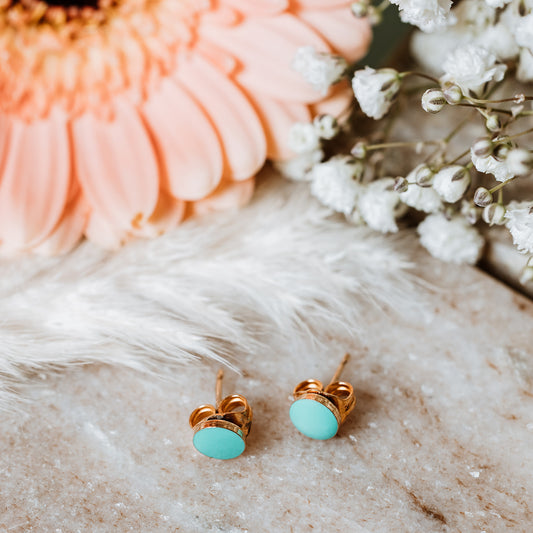 Mini stacker studs - Turquoise