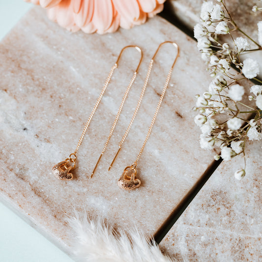 Sloth threader earrings