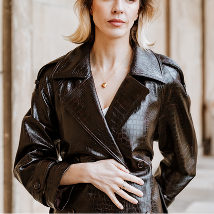 18 Carat Gold Plated Heart Necklace, gold necklace, heart necklace, love, enamelled necklace, red heart, love green jewellery, vogue, tattler, London fashion week.