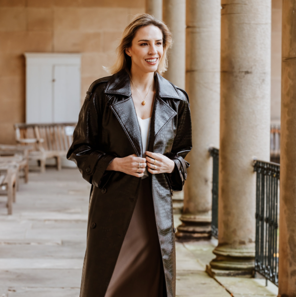 18 Carat Gold Plated Heart Necklace, gold necklace, heart necklace, love, enamelled necklace, red heart, love green jewellery, vogue, tattler, London fashion week.