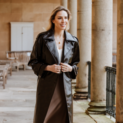 18 Carat Gold Plated Heart Necklace, gold necklace, heart necklace, love, enamelled necklace, red heart, love green jewellery, vogue, tattler, London fashion week.