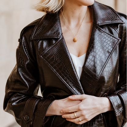 18 Carat Gold Plated Raspberry Necklace, raspberry necklace, gold necklace, fruit necklace, fashion, high fashion, London fashion week, vogue, tattler