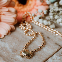 Load image into Gallery viewer, Ball chain necklace with crab pendant
