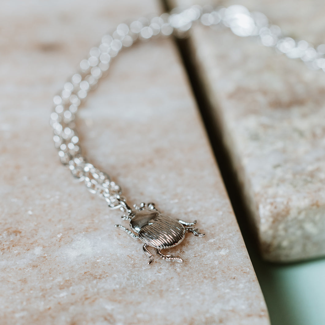Beetle necklace