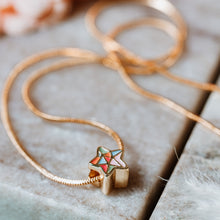 Load image into Gallery viewer, Enamelled star charm necklace
