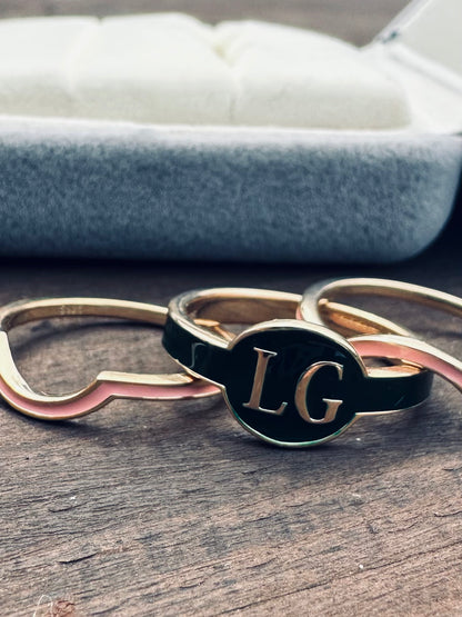 The Crest Monogram Ring