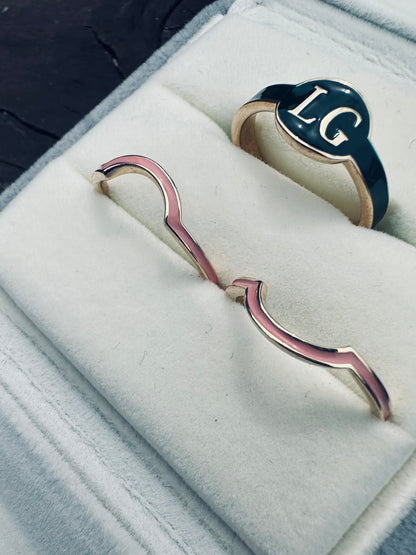 The Crest Monogram Ring