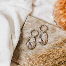 Load image into Gallery viewer, Chunky Hoops with Shell Charm
