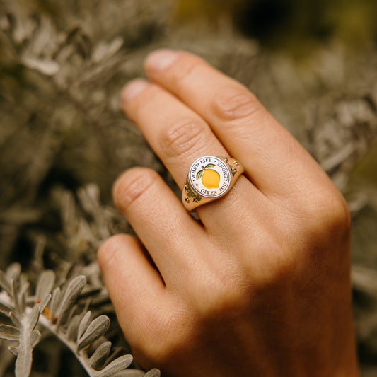 'When Life Gives You Lemons' Signet Ring