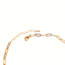 Load image into Gallery viewer, Paperclip necklace with enamel pendant
