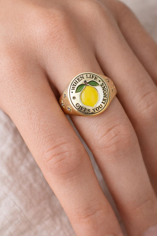 'When Life Gives You Lemons' Signet Ring