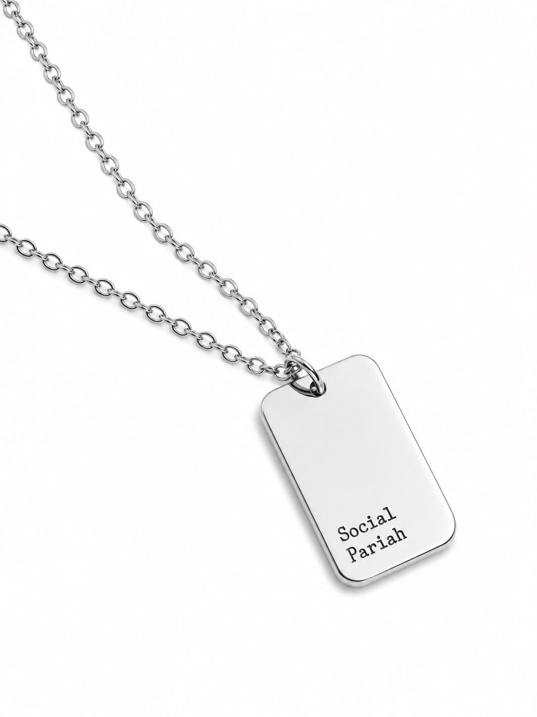'Social Pariah' Silver Necklace