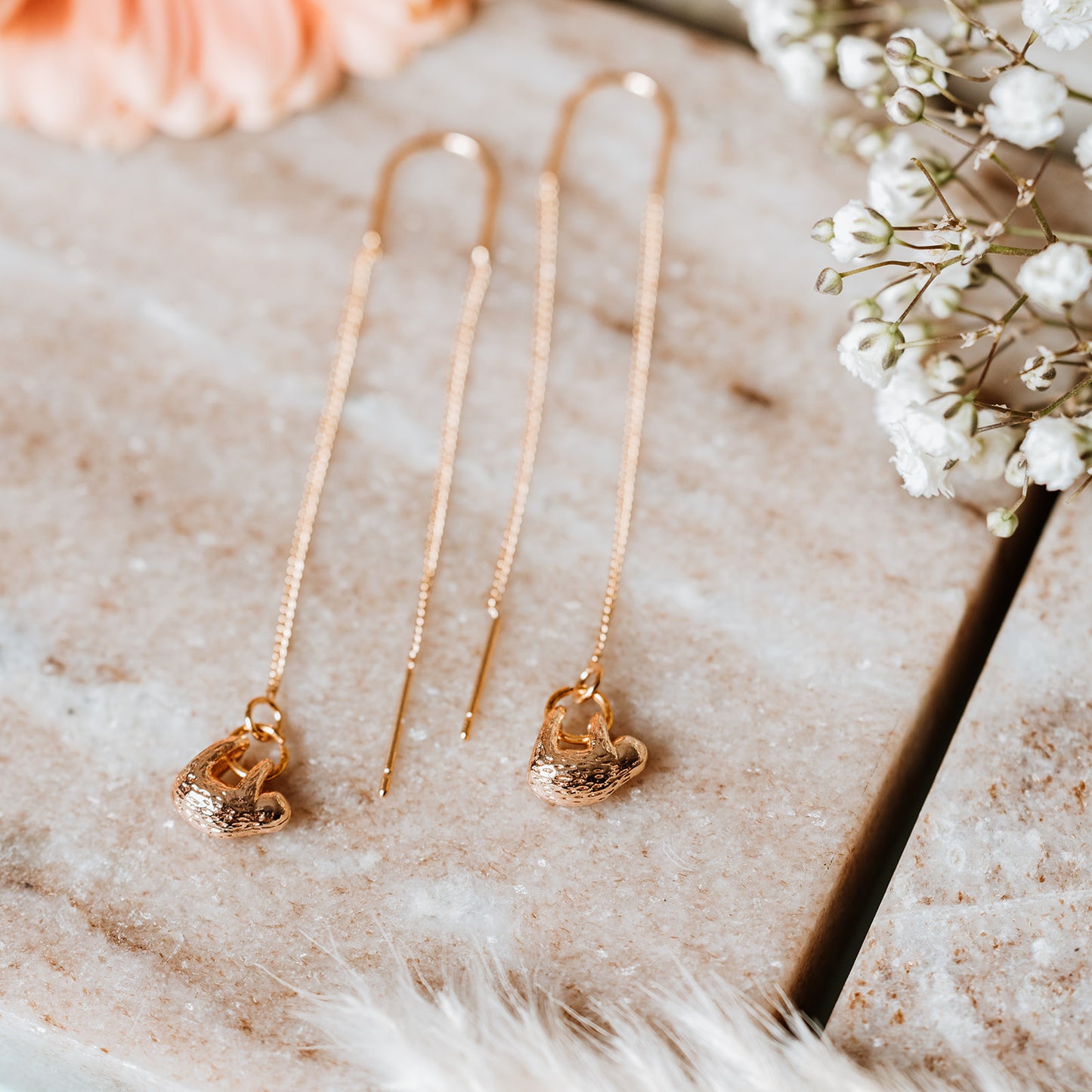 Sloth threader earrings