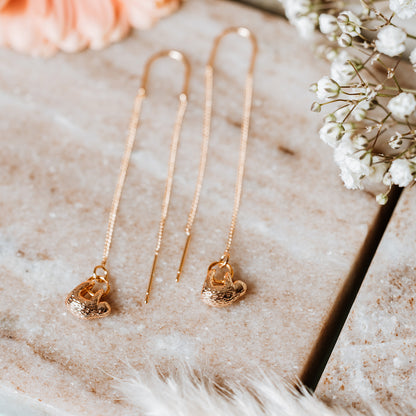 Sloth threader earrings