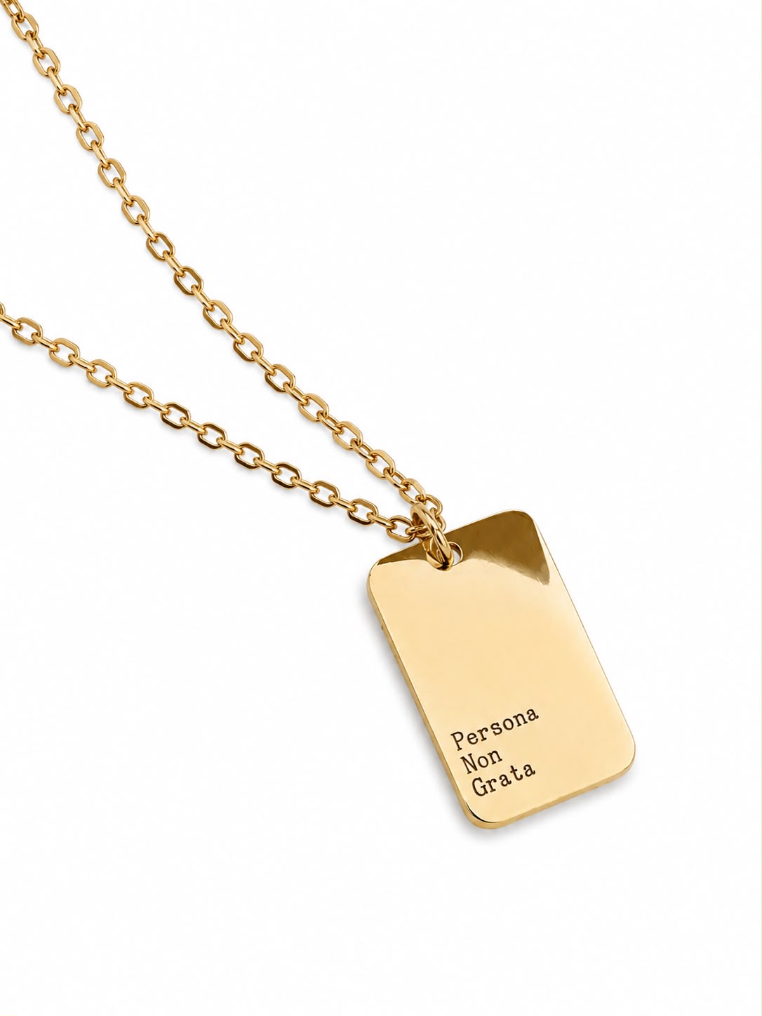 'Persona Non Grata' 18 Carat Gold Plated Necklace