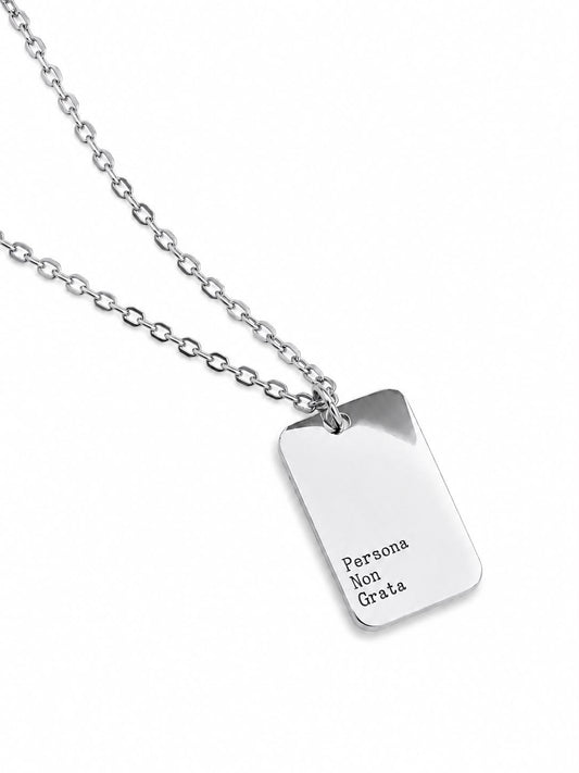 'Persona Non Grata' Silver Necklace